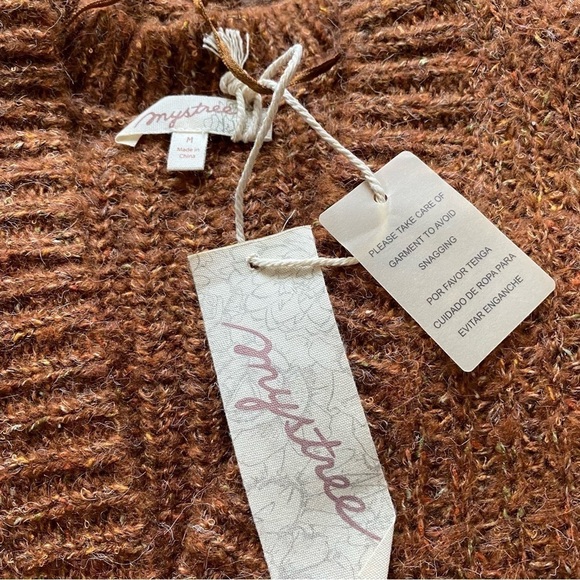 Mystree cabin knit Cardigan oversized sweater fall rustic color front pocket M - Picture 6 of 12